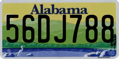 AL license plate 56DJ788