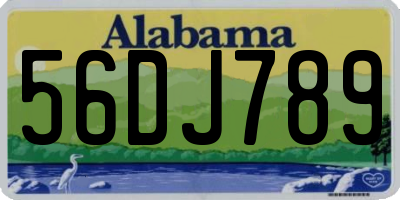 AL license plate 56DJ789