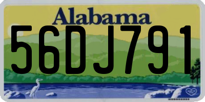 AL license plate 56DJ791