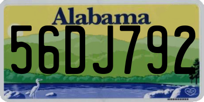 AL license plate 56DJ792