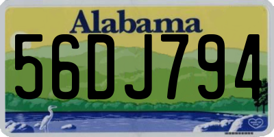 AL license plate 56DJ794