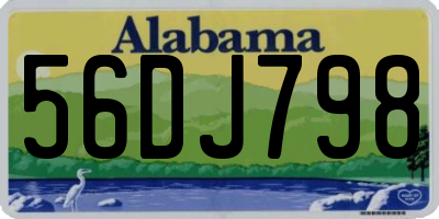 AL license plate 56DJ798