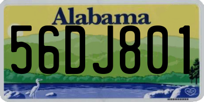 AL license plate 56DJ801