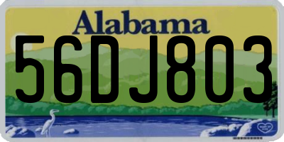 AL license plate 56DJ803