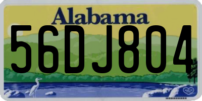 AL license plate 56DJ804