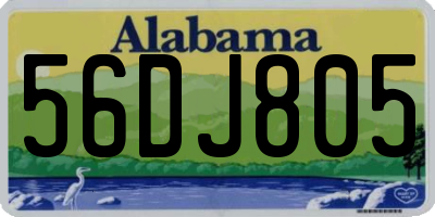 AL license plate 56DJ805