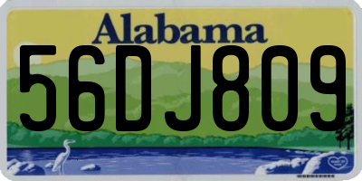 AL license plate 56DJ809