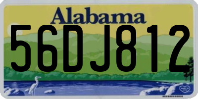 AL license plate 56DJ812