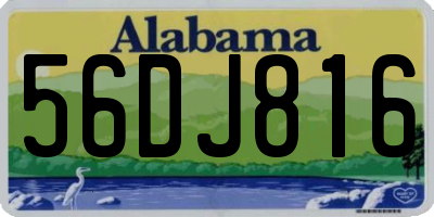 AL license plate 56DJ816
