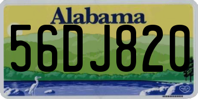 AL license plate 56DJ820