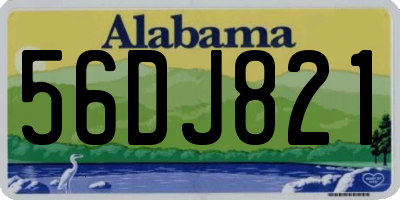 AL license plate 56DJ821