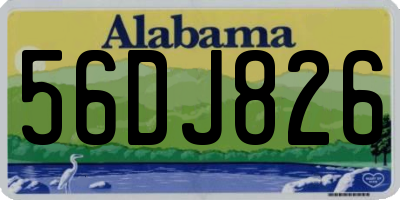 AL license plate 56DJ826