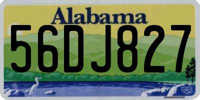 AL license plate 56DJ827