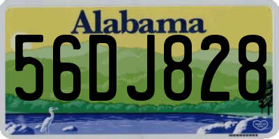 AL license plate 56DJ828
