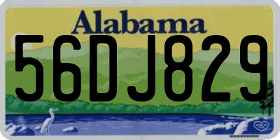 AL license plate 56DJ829