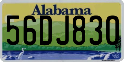 AL license plate 56DJ830