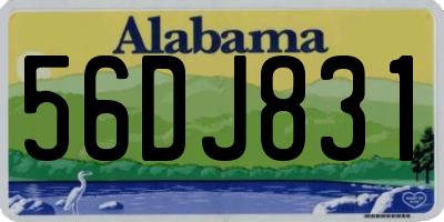 AL license plate 56DJ831