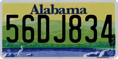 AL license plate 56DJ834