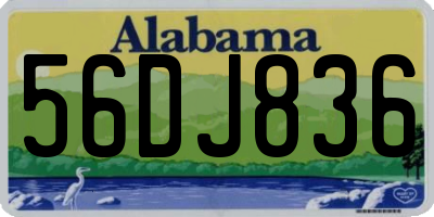 AL license plate 56DJ836