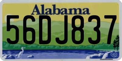 AL license plate 56DJ837