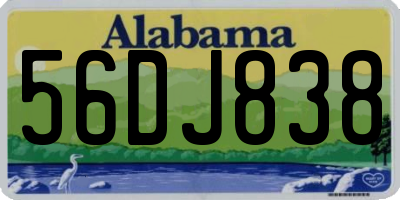 AL license plate 56DJ838