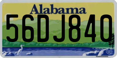 AL license plate 56DJ840