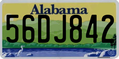 AL license plate 56DJ842