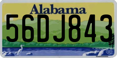 AL license plate 56DJ843