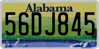 AL license plate 56DJ845