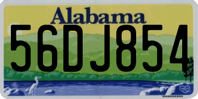 AL license plate 56DJ854