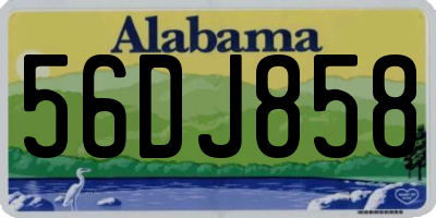 AL license plate 56DJ858