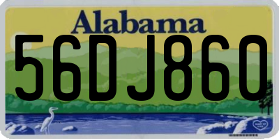 AL license plate 56DJ860
