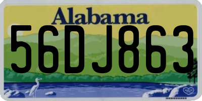 AL license plate 56DJ863