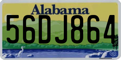 AL license plate 56DJ864