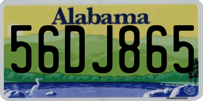 AL license plate 56DJ865
