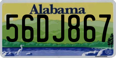 AL license plate 56DJ867