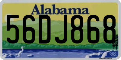 AL license plate 56DJ868