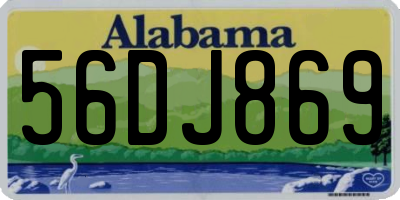 AL license plate 56DJ869