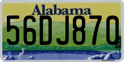 AL license plate 56DJ870