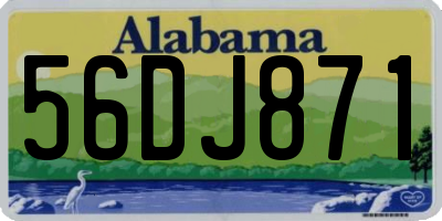 AL license plate 56DJ871