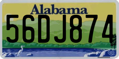 AL license plate 56DJ874