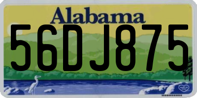 AL license plate 56DJ875