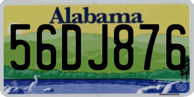 AL license plate 56DJ876