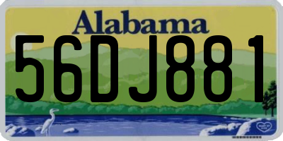 AL license plate 56DJ881
