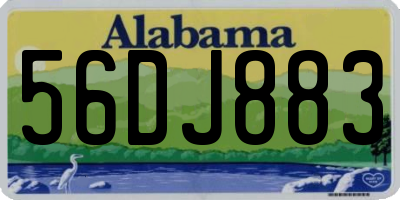 AL license plate 56DJ883