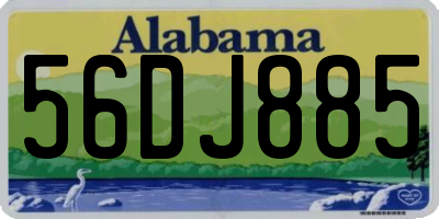 AL license plate 56DJ885