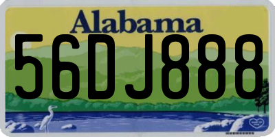 AL license plate 56DJ888
