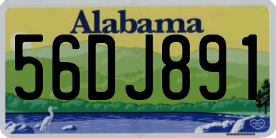 AL license plate 56DJ891