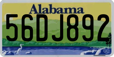 AL license plate 56DJ892