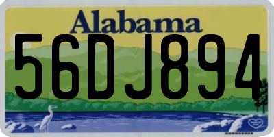AL license plate 56DJ894
